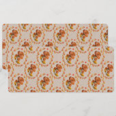 Mediterranean floral wreath pattern warm orange fl kaart (Voorkant / Achterkant)