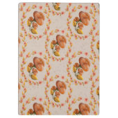 Mediterranean floral wreath pattern warm orange fl klembord (Achterkant)