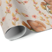 Mediterranean floral wreath pattern warm orange le cadeaupapier (Rol Hoek)