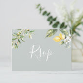 Mediterranean Garden Lemon Menu Keuze RSVP Kaart (Staand voorkant)