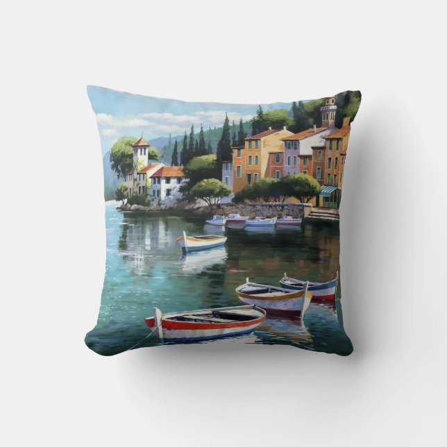Mediterranean Harbor Serenity Kussen (Voorkant)
