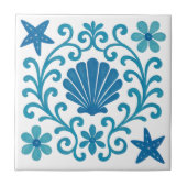 Mediterranean Harmony – Blue & Turquoise Coastal Tegeltje (Voorkant)