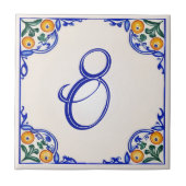 Mediterranean House Number – Arancia Tegeltje (Voorkant)