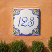 Mediterranean House Number – Arancia Tegeltje