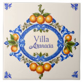 Mediterranean Italian House Sign – Villa Arancia Tegeltje (Voorkant)