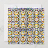 Mediterranean Italy Blue Tiles Bridal Shower  Kaart (Achterkant)