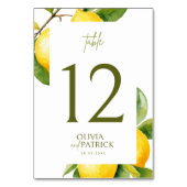 Mediterranean Italy Greece Lemon Vibrant Wedding Kaart (Voorkant)