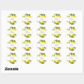 Mediterranean Italy Greece Lemon Vibrant Wedding Ronde Sticker (Vel)