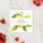 Mediterranean Italy Greece Lemon Vibrant Wedding Servet (Insitu)