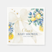 Mediterranean Lemon Amalfi Citrus Baby Shower  Servet (Voorkant)