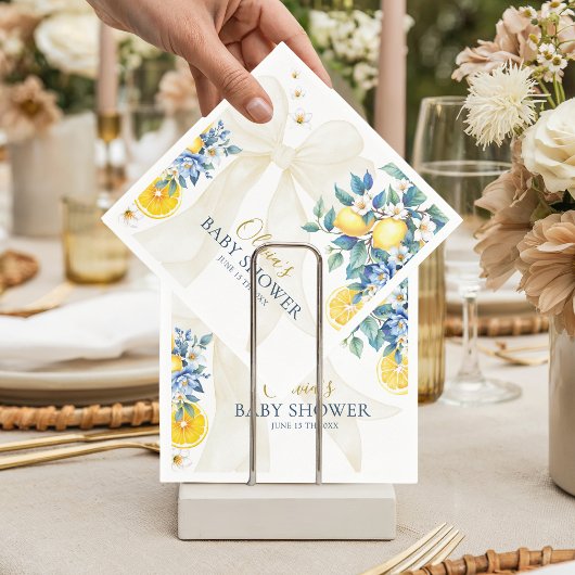 Mediterranean Lemon Amalfi Citrus Baby Shower  Servet