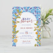 Mediterranean Lemon Amalfi Coast Baby Shower Kaart (Staand voorkant)