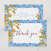 Mediterranean Lemon Amalfi Coast Baby Shower Kaart (Voorkant / Achterkant)