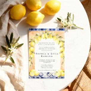 Mediterranean Lemon Amalfi Coast Baby Shower  Kaart