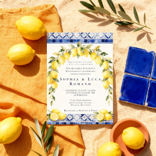 Mediterranean Lemon Amalfi Coast Baby Shower  Kaart