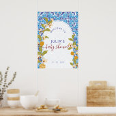 Mediterranean Lemon Amalfi Coast Baby Shower Poster (Keuken)