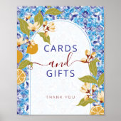 Mediterranean Lemon Amalfi Coast Baby Shower Poster (Voorkant)