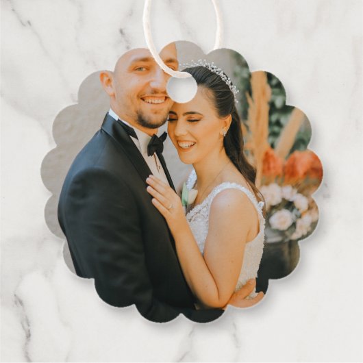 Mediterranean Lemon and Blue Wedding Bedankjes Labels (Achterkant)