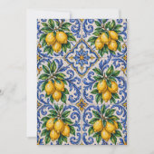 Mediterranean Lemon Azulejo Tile Kaart (Voorkant)