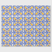 Mediterranean Lemon Blossom Ceramic Hand Painted  Cadeaupapier (Vlak)