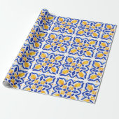 Mediterranean Lemon Blossom Ceramic Hand Painted  Cadeaupapier (Uitgerold)