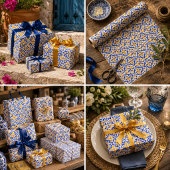 Mediterranean Lemon Blossom Ceramic Hand Painted  Cadeaupapier