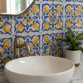 Mediterranean Lemon Blossom Ceramic Hand Painted Tegeltje