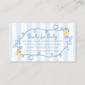 Mediterranean Lemon Blue Bows Boeken voor Baby Informatiekaartje (Voorkant)
