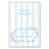 Mediterranean Lemon Blue Bows plaatskaart Kaart (Voorkant)