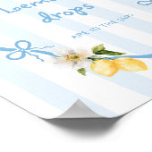 Mediterranean Lemon Blue Bows Raad eens hoeveel Poster (Hoek)