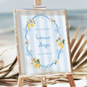 Mediterranean Lemon Blue Bows Raad eens hoeveel Poster