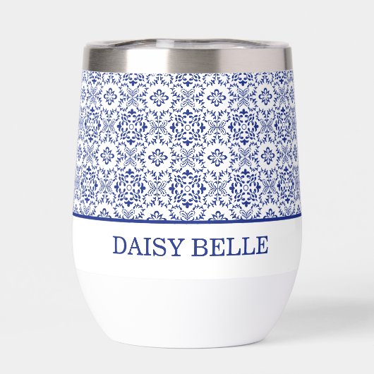 Mediterranean Lemon Blue Mosaic Tile Wedding (Achterkant)