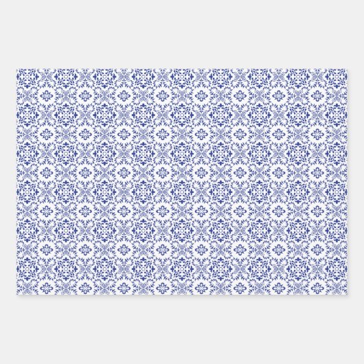 Mediterranean Lemon Blue Mosaic Tile Wedding Inpakpapier Vel (Voorkant)