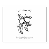 Mediterranean Lemon Botanical Kitchen Rubber Stamp Rubberstempel (Afrduk)