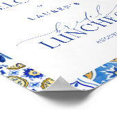 Mediterranean Lemon Bridal Luncheon Welkom Poster (Hoek)