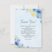 Mediterranean Lemon Bridal Party Bedankkaart (Voorkant)