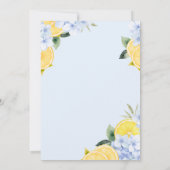 Mediterranean Lemon Bridal Shower Kaart (Achterkant)