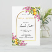 Mediterranean Lemon Bridal Shower Kaart (Staand voorkant)