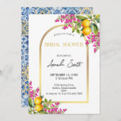 Mediterranean Lemon Bridal Shower Kaart (Voorkant / Achterkant)