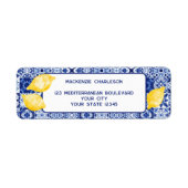 Mediterranean Lemon Ceramic Tegel Retouradres Etiket (Voorkant)