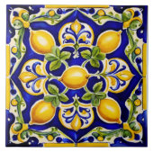 Mediterranean Lemon  Ceramic Tile Tegeltje (Voorkant)