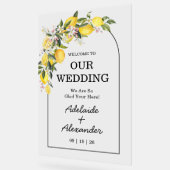 Mediterranean Lemon Citrus Wedding Collection Acryl Bord (Hoek)