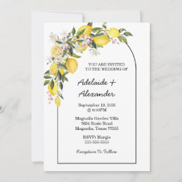 Mediterranean Lemon Citrus Wedding Collection Kaart
