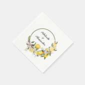 Mediterranean Lemon Citrus Wedding Collection Servet (Hoek)