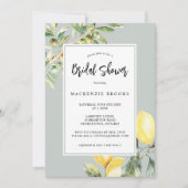 Mediterranean Lemon Elegant Citrus Vrijgezellenfee Kaart (Voorkant)