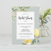 Mediterranean Lemon Elegant Citrus Vrijgezellenfee Kaart (Staand voorkant)