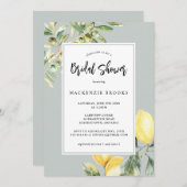 Mediterranean Lemon Elegant Citrus Vrijgezellenfee Kaart (Voorkant / Achterkant)