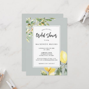 Mediterranean Lemon Elegant Citrus Vrijgezellenfee Kaart