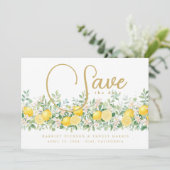 Mediterranean Lemon Garland Wedding TLW26 Save The Date (Staand voorkant)