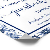 Mediterranean Lemon Leave Card Here Wedding Shower Poster (Hoek)